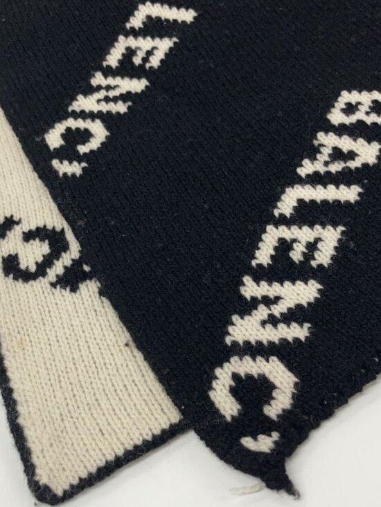 Balenciaga Logo Scarf Black - Picture 2 of 5